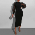 Puff Long Sleeve Dress