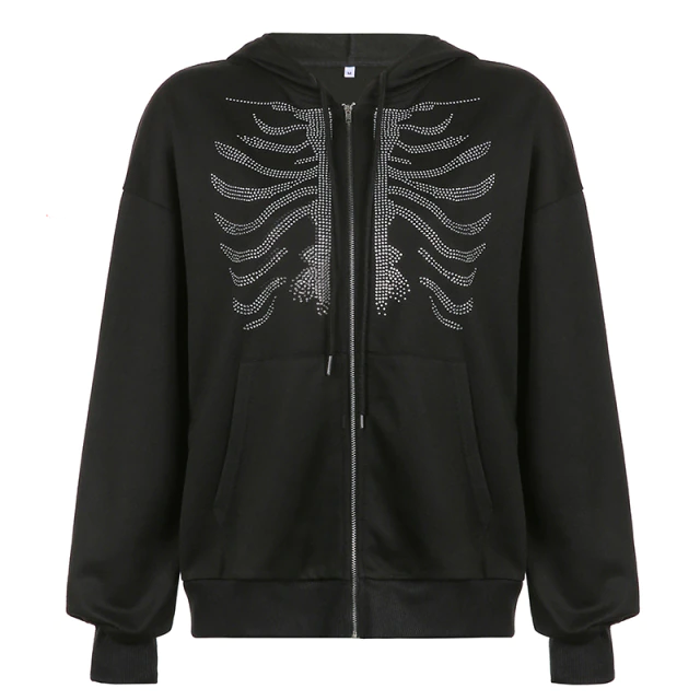 Sudadera con piedras sintéticas