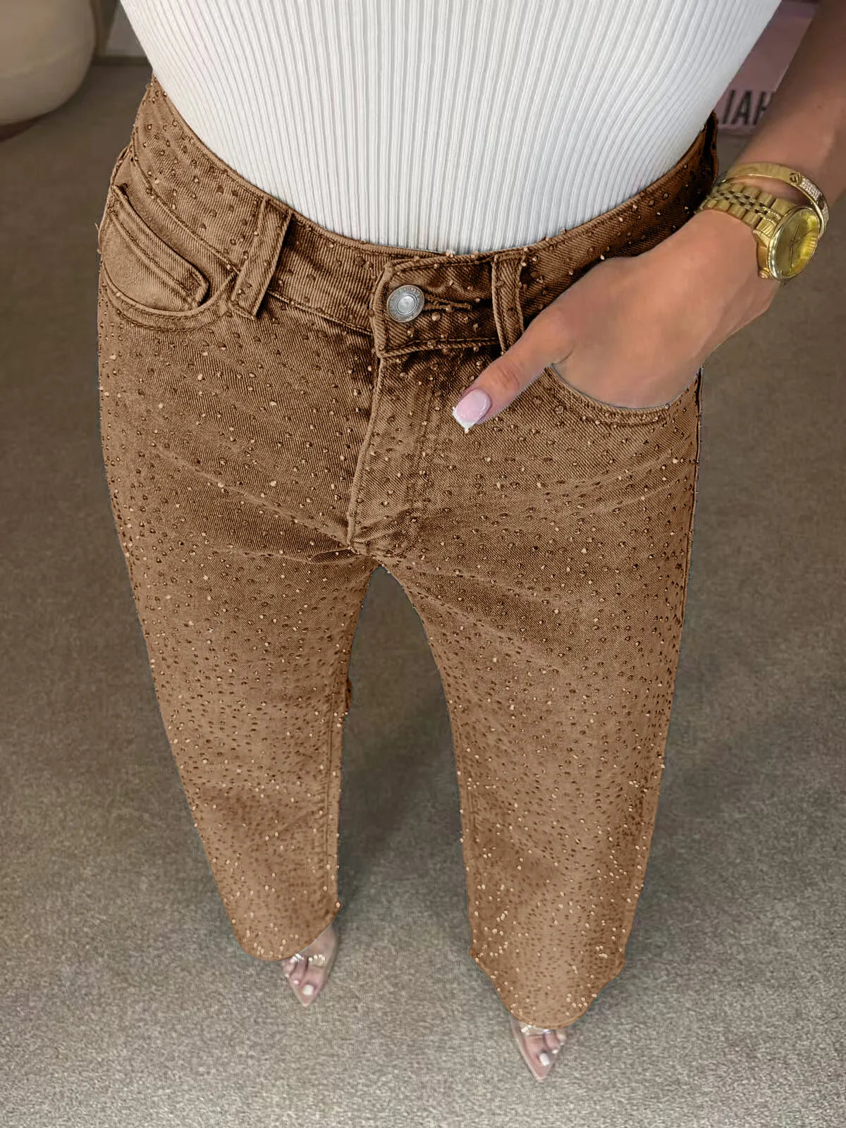 Women’s Rhinestone Denim Jeans