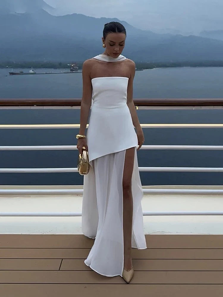 Women’s Strapless Corset Maxi Dress
