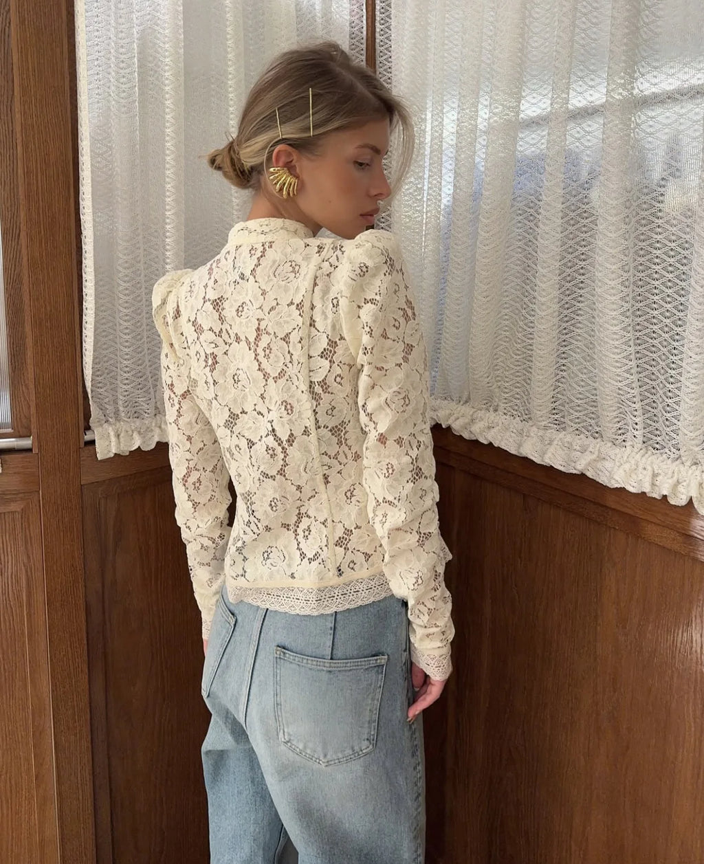 Women’s Lace Printed Blouse