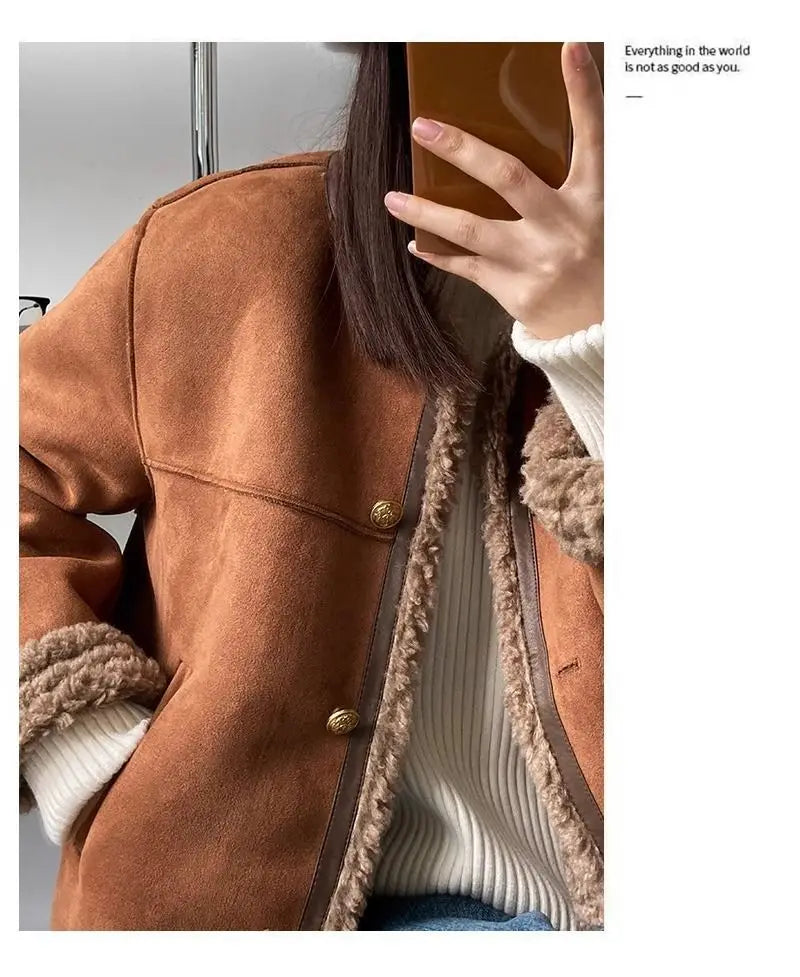 Women’s Cropped Faux Fur Jacket