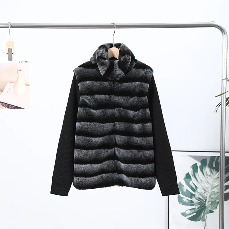 Faux Fur Paneled Jacket