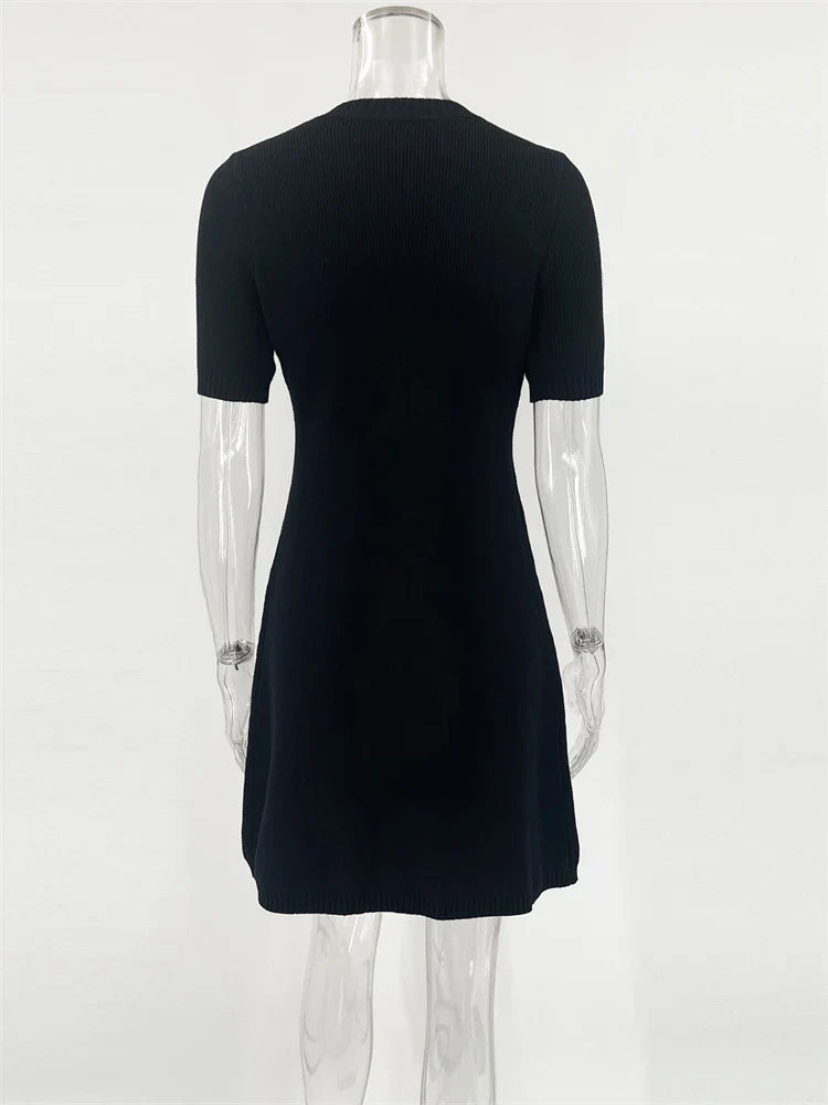 Elegant Knit Mini Dress