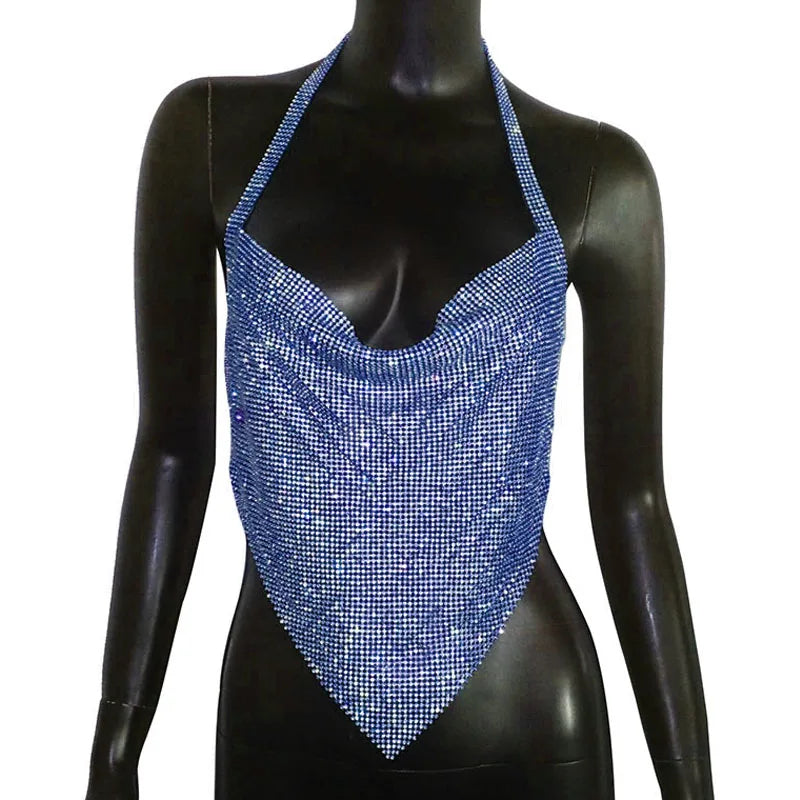 V-Neck Backless Crop Top
