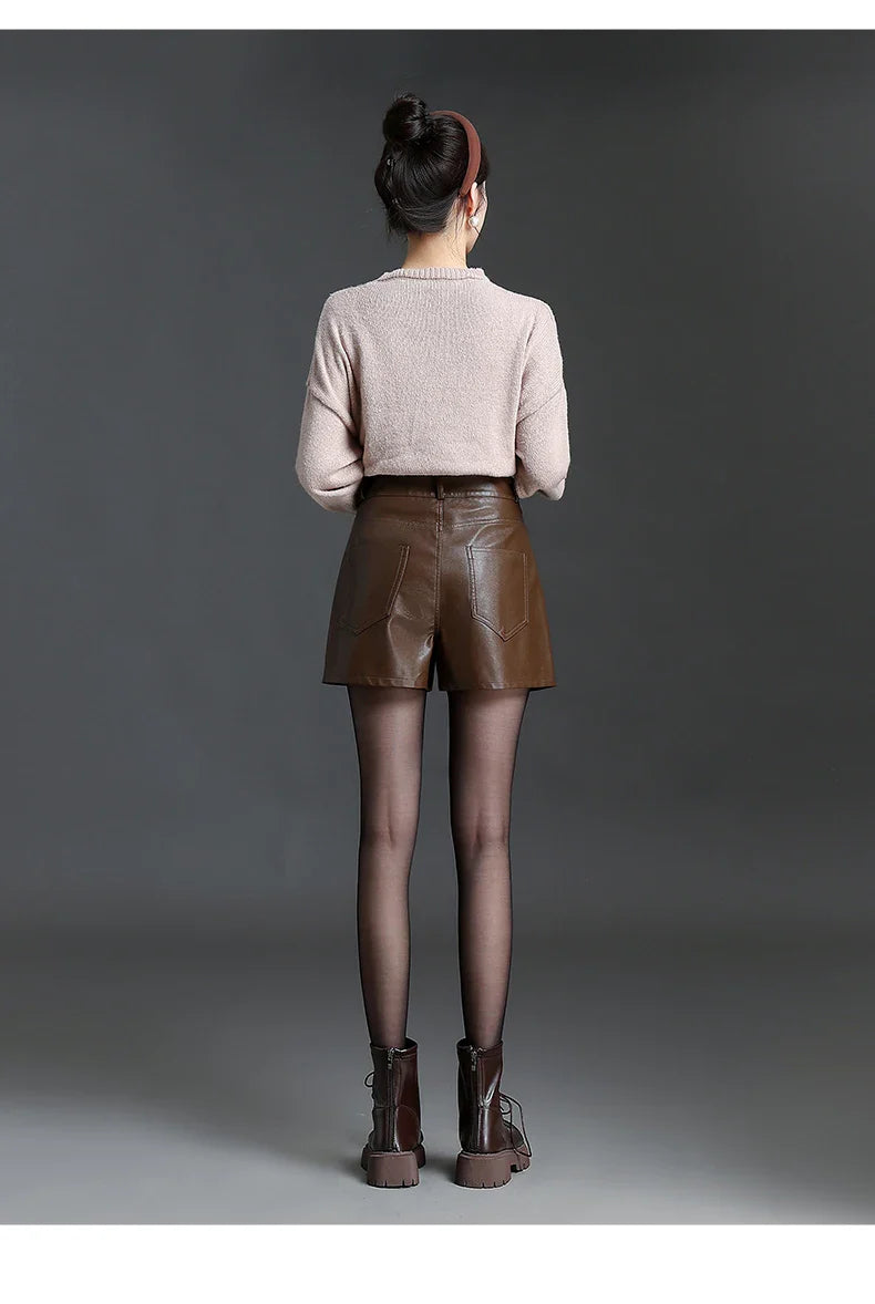 Women’s Leather Bermuda Shorts