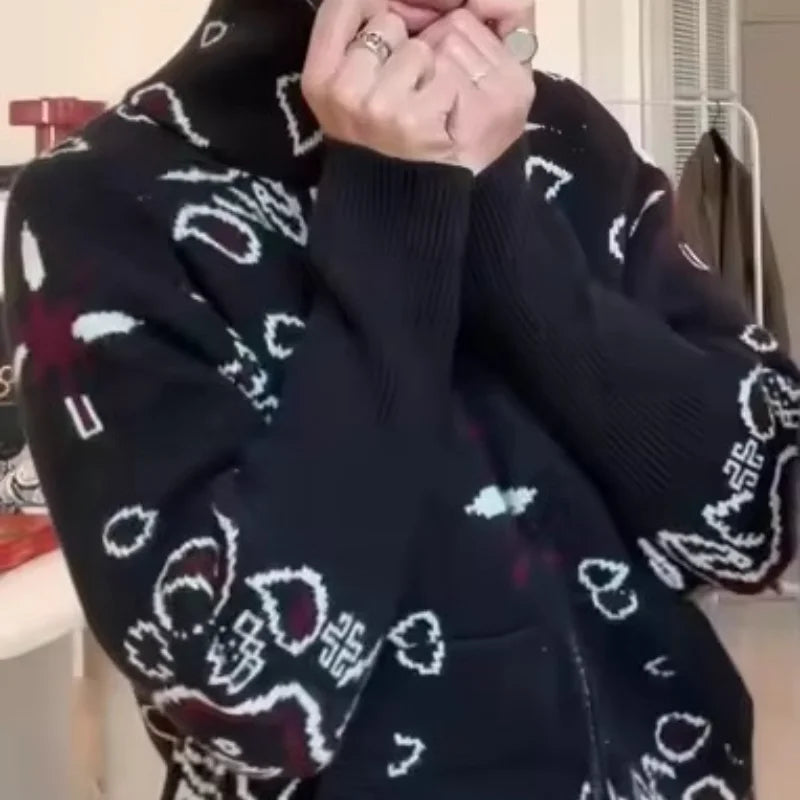 Women’s Jacquard Zip Cardigan