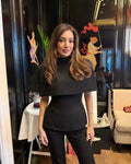 Women’s Black Turtleneck Cloak Top