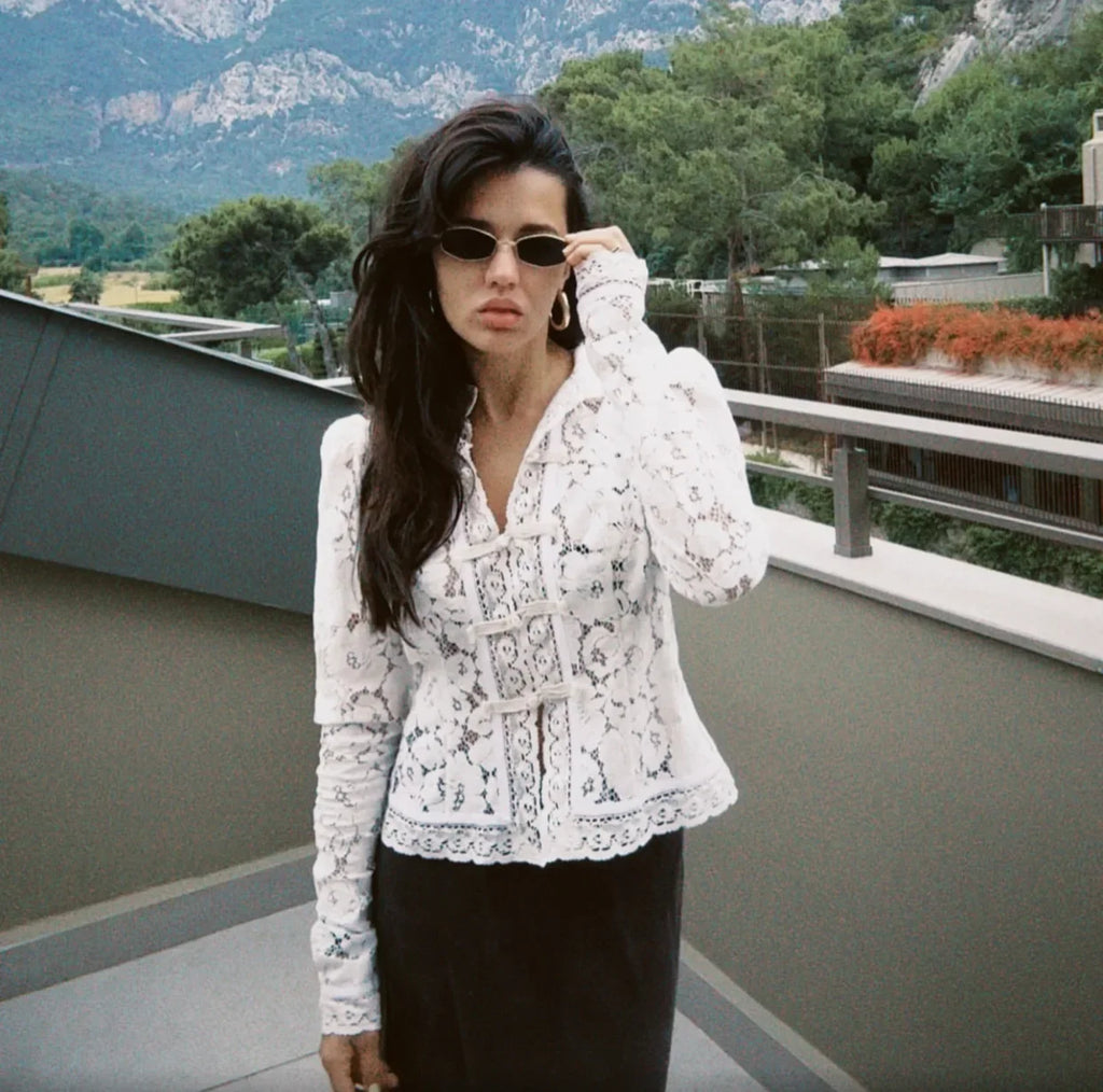 Women’s Lace Printed Blouse
