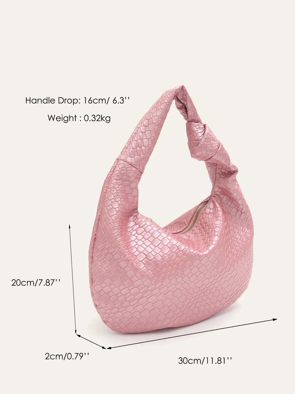 Woven Vegan Leather Bag