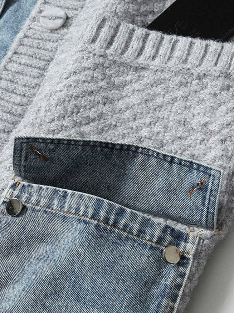 Knitted Denim Jacket