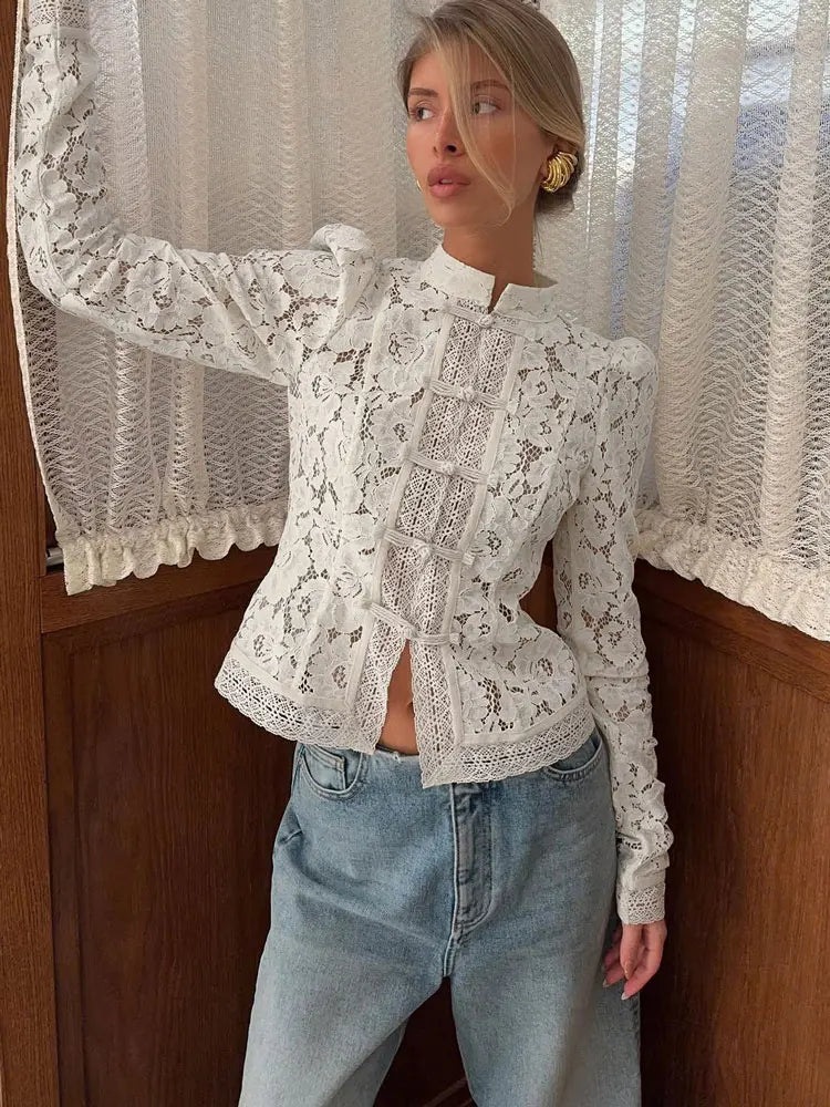 Women’s Lace Printed Blouse