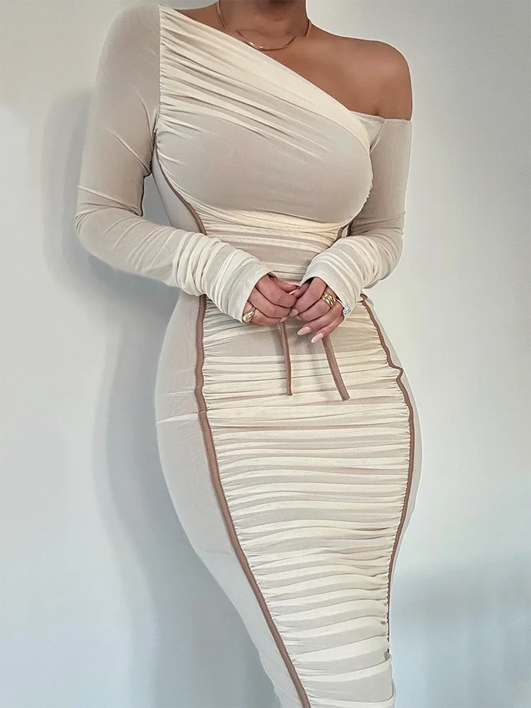 Diagonal Collar Dress