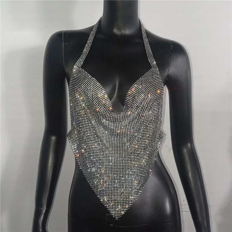 V-Neck Backless Crop Top