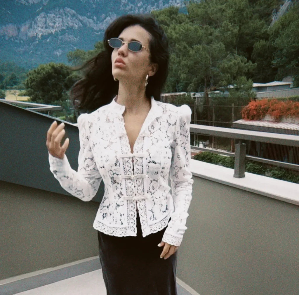 Women’s Lace Printed Blouse