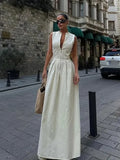 Sleeveless High Waist Dress