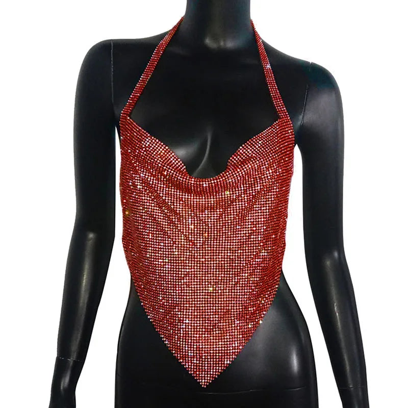 V-Neck Backless Crop Top