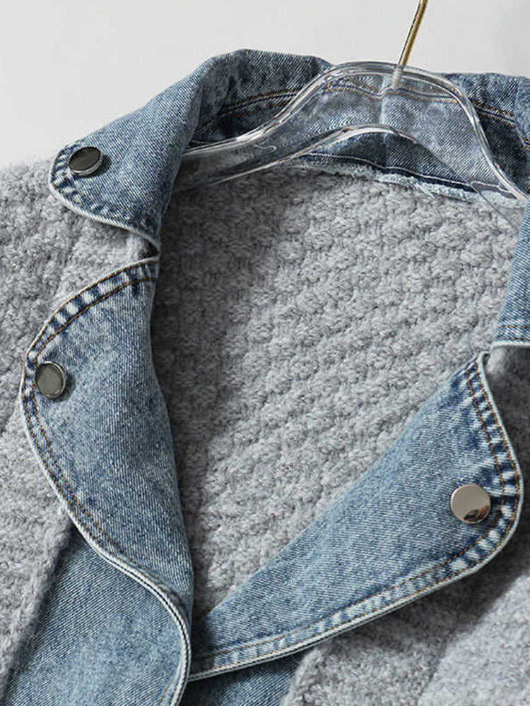 Knitted Denim Jacket