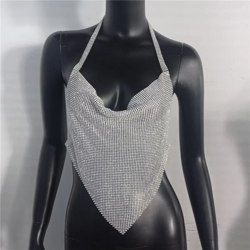 V-Neck Backless Crop Top