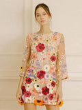 Flower Printed Short Dress