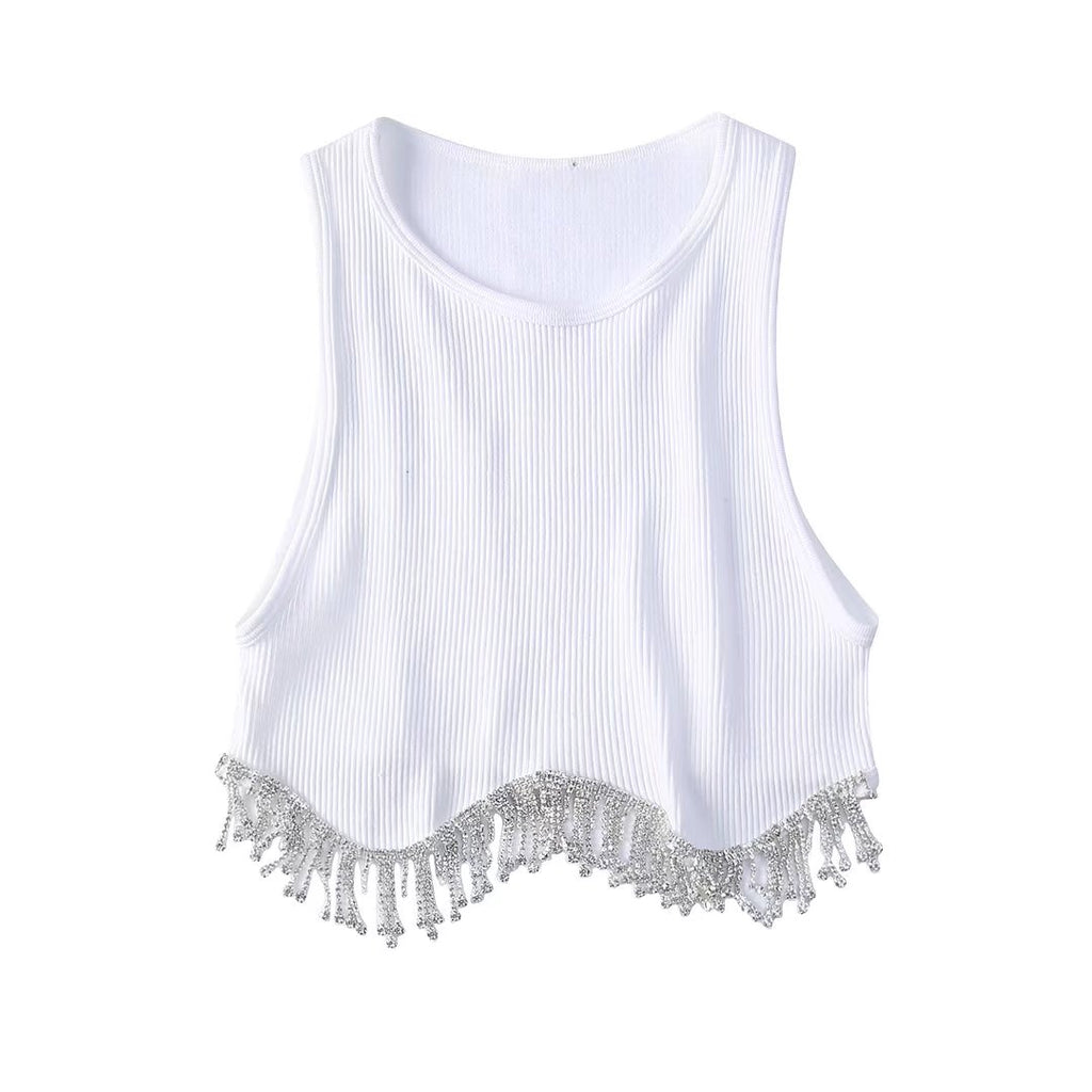 Diamond Tassel Crop Top