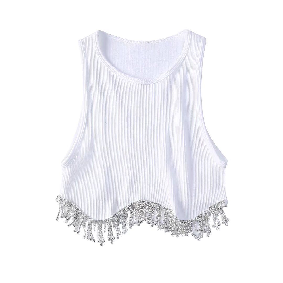Diamond Tassel Crop Top