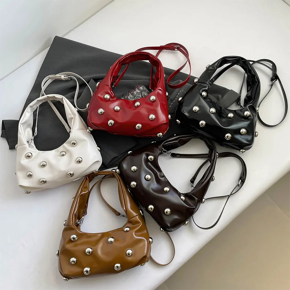 Women's Rivet Shoulder Bag