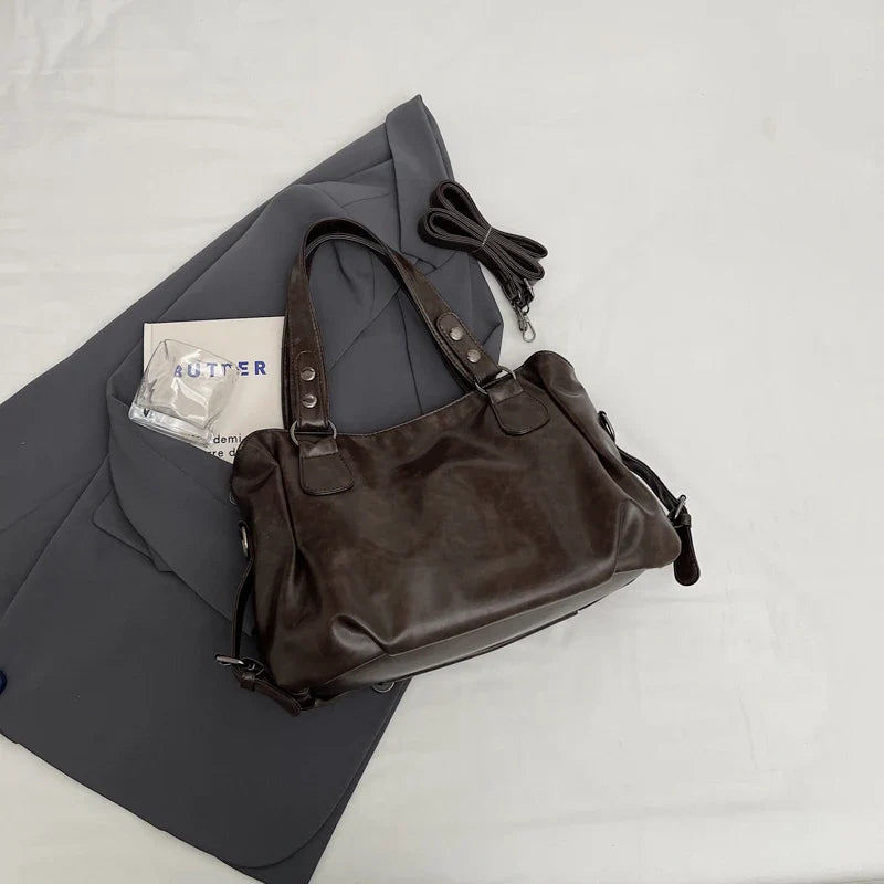 Women’s Retro PU Tote Bag