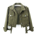 Women’s Army Green Denim Jacket