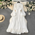 Puff Sleeve Midi Dress