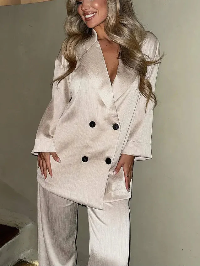 Women’s Double-Breasted Blazer Set
