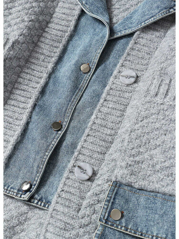 Knitted Denim Jacket