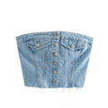 Strapless Denim Corset
