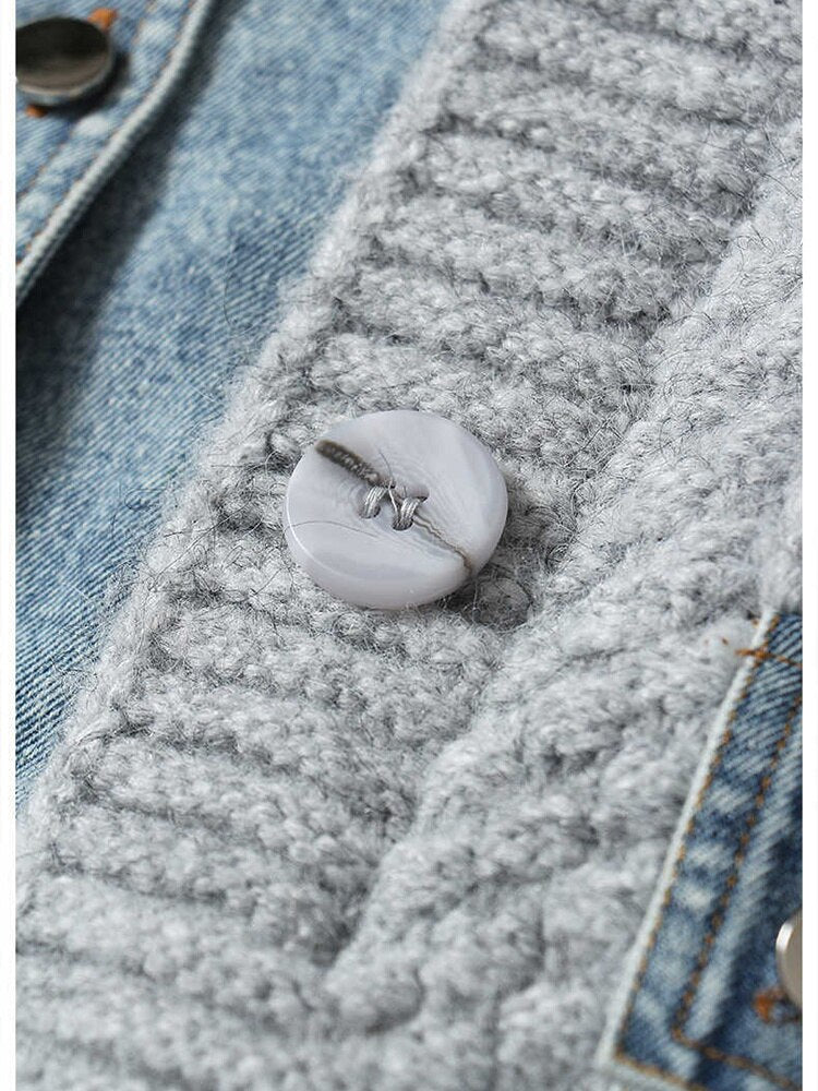 Knitted Denim Jacket