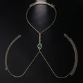 Green Crystal Chest Chain