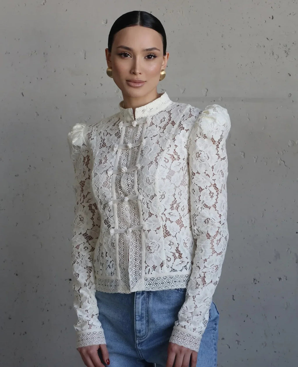 Women’s Lace Printed Blouse