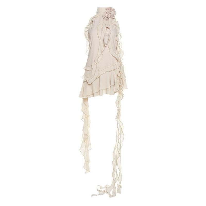 Asymmetric Mini Tiered Dress