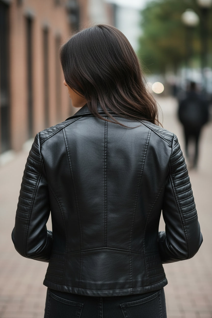 Chaqueta de cuero Biker Daniela