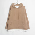 Sudadera larga con capucha de terciopelo