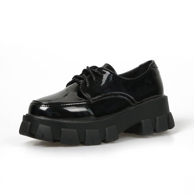 Mocasines de plataforma charol