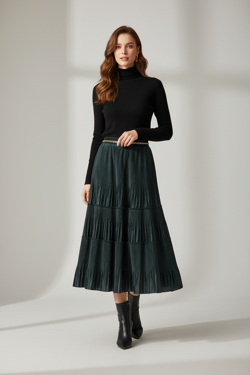 Falda larga vintage